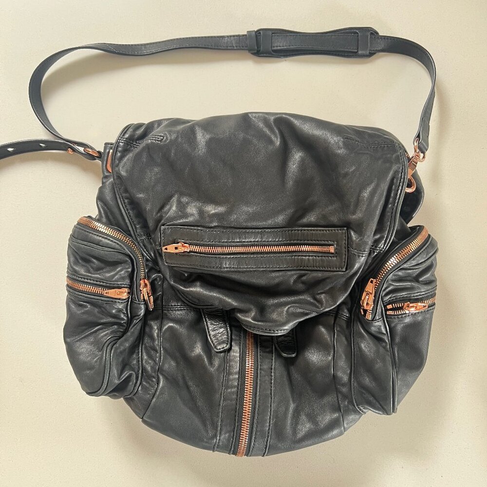 ALEXANDER WANG MARTI BACKPACK, ROSE GOLD HARDWARE